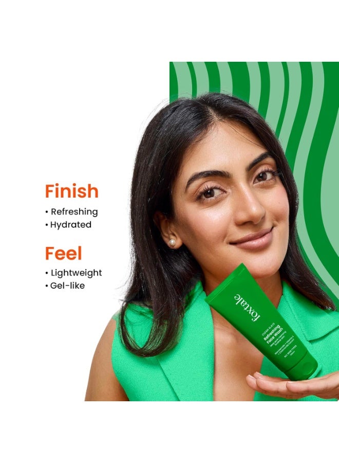 Foxtale Refreshing Face Wash for Deep Cleansing with Niacinamide, Hydrates & Brightens, Non-Drying Cleanser for Glowing Skin, Men & Women, For All Skin Types - 100 ml - Image 4