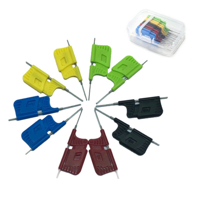 Chip Test Clip Set: 10pcs Multicolor - Convenient Storage Box Quick Identification for Chip Maintenance Repairing - Image 1