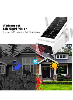 KASTWAVE 1080P Solar Surveillance Camera, IP66 Waterproof WiFi Security Camera, Support WiFi/AP Hotspot Connection, with IR Night Vision + PIR Motion Detection + Low-Power Consumption + 2 Way Audio Talk  - Image 3