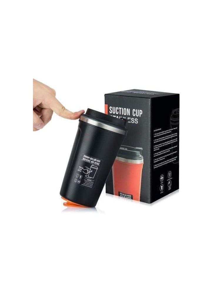 Generic - Suction cup stainless Steel Non- Falling proven safer for everyone 520 ML- BLACK - Image 1