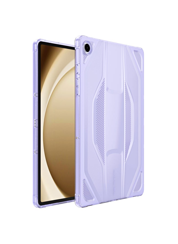 جراب شفاف مقاوم للسقوط لجهاز Samsung Galaxy Tab A9+ اللوحي من مادة TPU - أرجواني شفاف - Image 1
