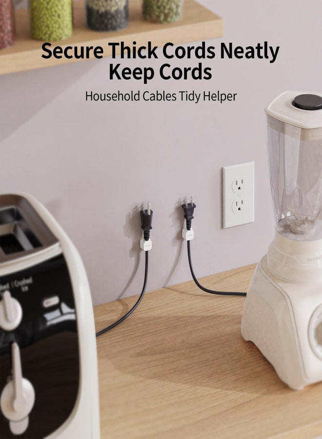 Aeebliay 9 Pack Magnetic Cable Clips Cord Holder, Aeebliay Desk Cable Management Accessories, Adhesive USB Wire Holder Keeper Organizer for Home Office Desk Phone Car Wall Desktop Nightstand - White - Image 5