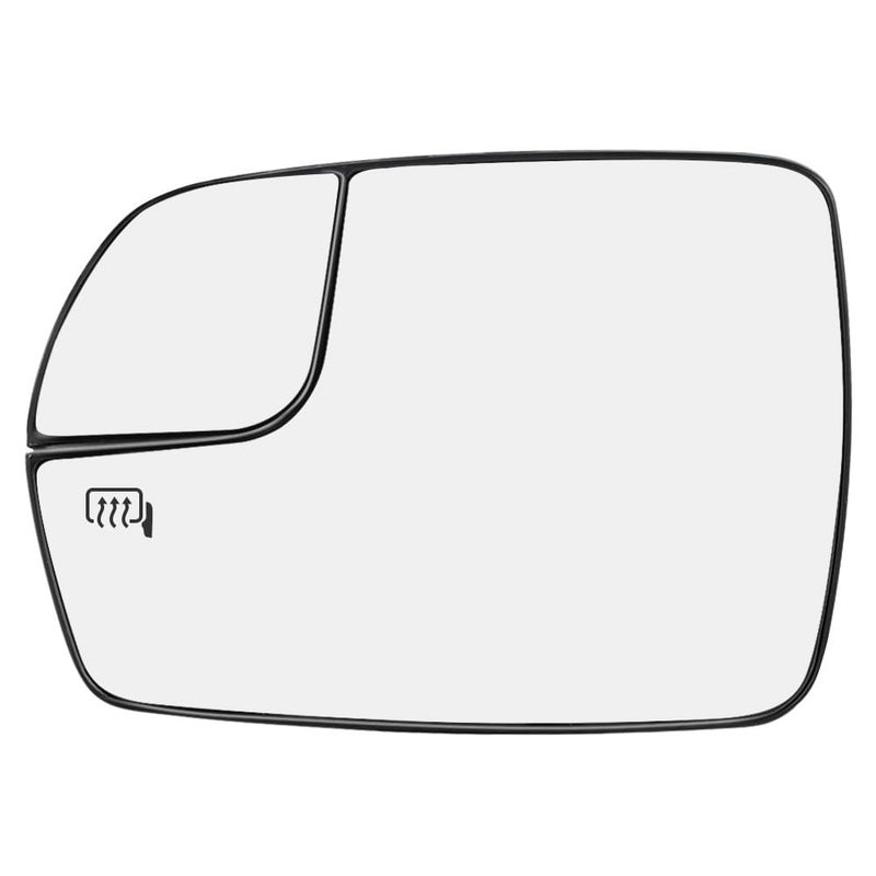 Senzeal Driver Side Heated Mirror Glass Replacement with Blind Spot Mirror for Ford Edge 2015 2016 2017 2018 FT4Z17K707H Left Side