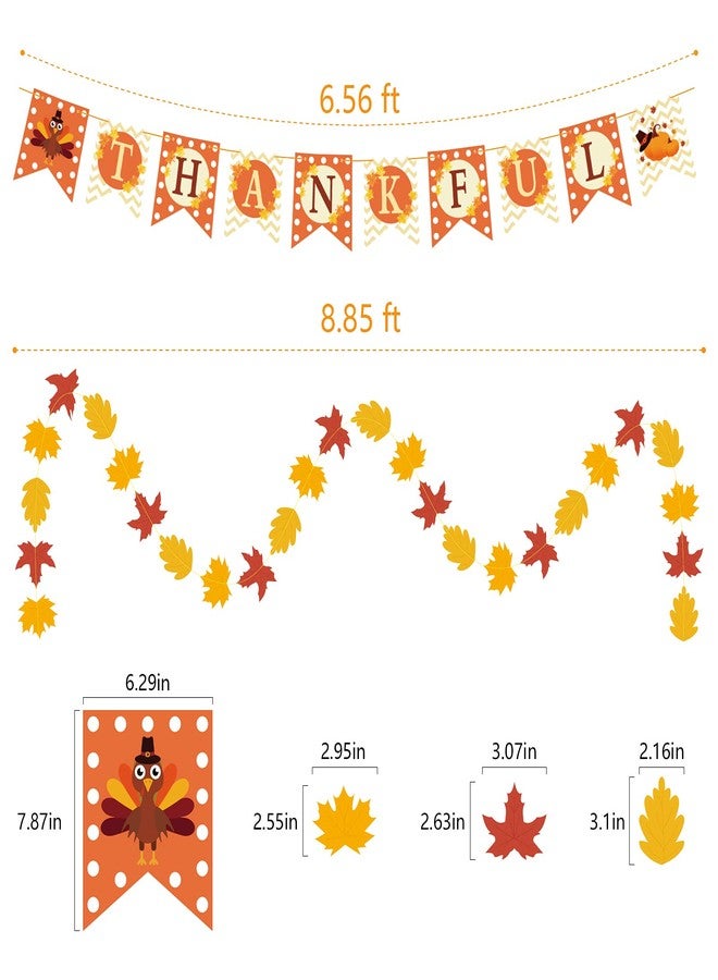 DAZONGE 40PCS Thanksgiving Decorations Set, Pre-Assembled Thanksgiving Banner & Garland, Hanging Decorations for Home, Office, Fall Harvest Home Party Décor - Image 5
