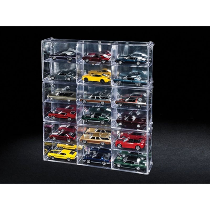 AW AUTO WORLD 6 Car Interlocking Collectible Display Show Case for 1/64 Scale Model Cars by Auto World - Image 3