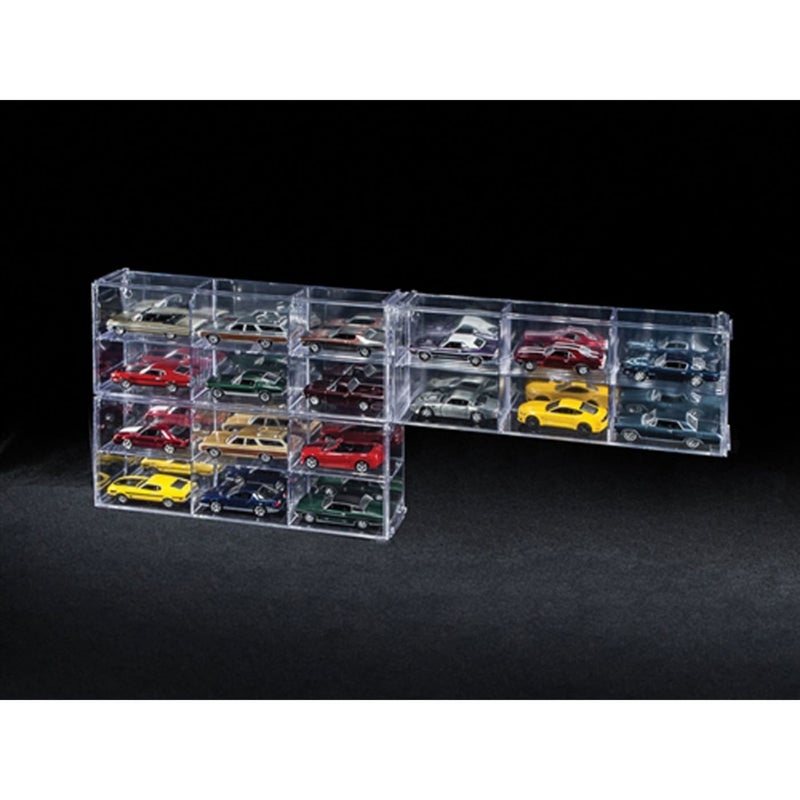 AW AUTO WORLD 6 Car Interlocking Collectible Display Show Case for 1/64 Scale Model Cars by Auto World - Image 2