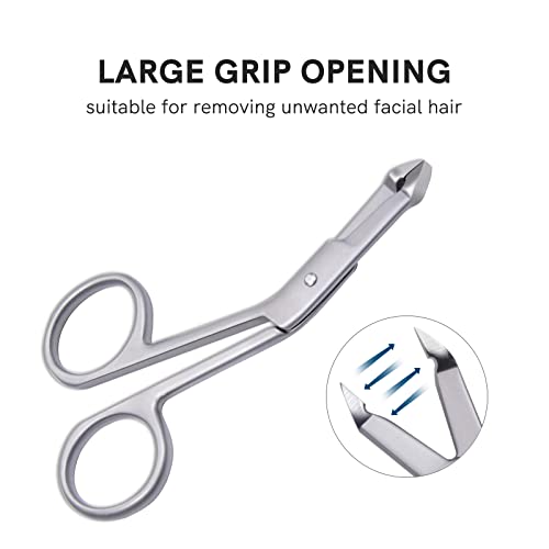 Cut it Professional Scissor Tweezers - 3Cr13 Stainless Steel Tweezers with Handles, Larger Grabbing Surface Area, Precision Eyebrow Tweezers for Women and Men Facial Hair - Image 4