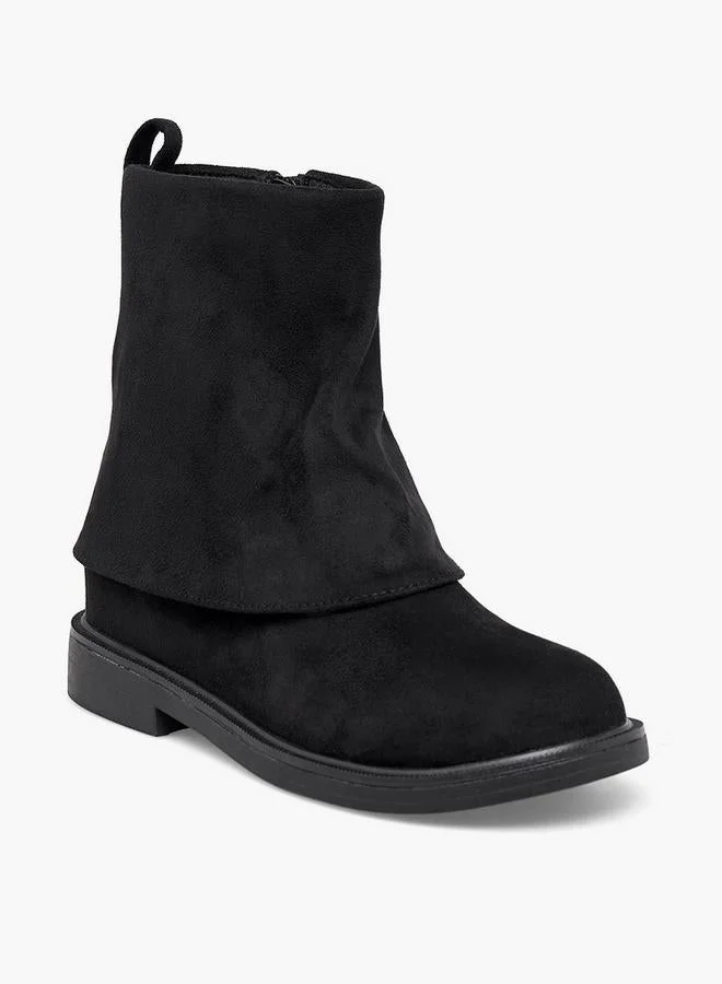 ليتل ميسي Girls Foldover Ankle Boots