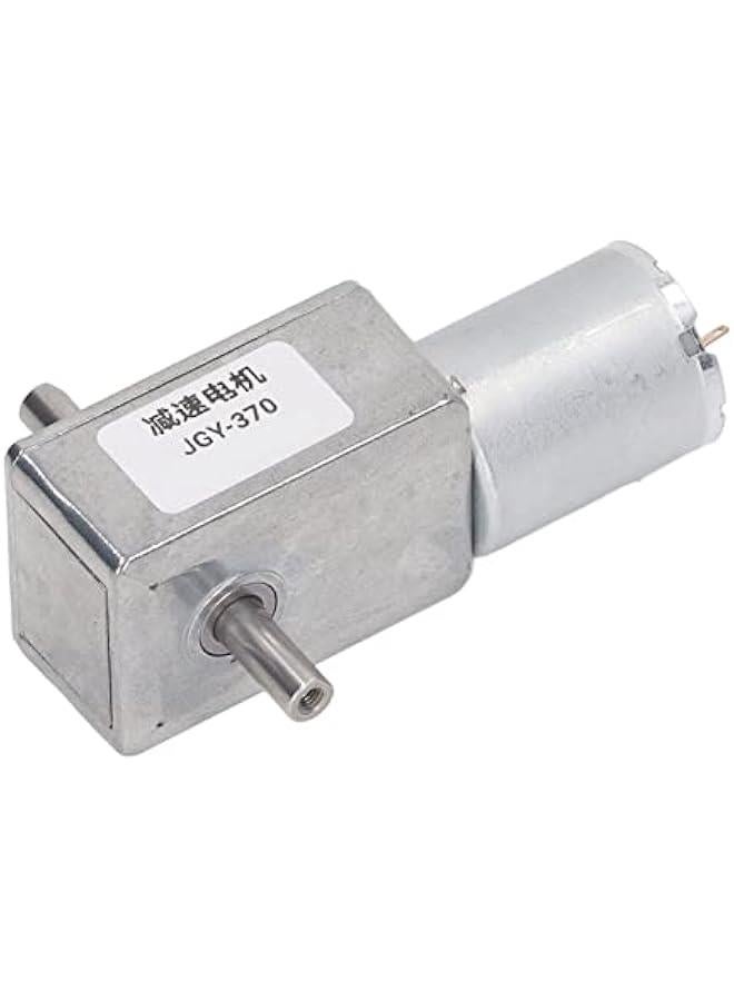 DC 12V Gear Motor, Worm Gear Motor with 12mm Double Shaft Self Locking Reversible High Torsion Worm Speed Reduction, for Remote Controlled Curtains, for BBQ Grills (3RPM)  - Image 1