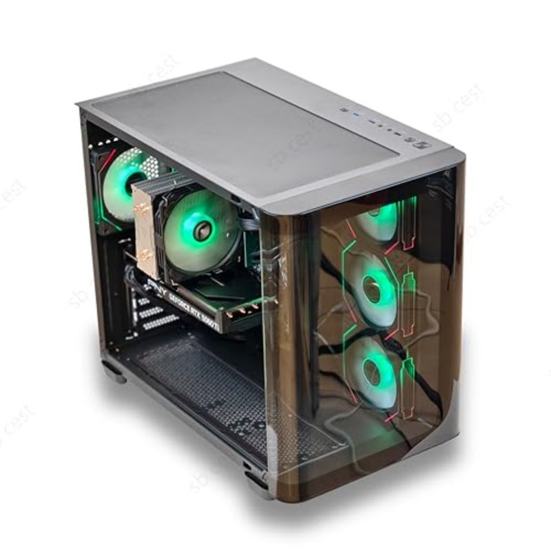 كمبيوتر Pro Tech Solution Shadow Gaming PC Intel i5-12400F، وRTX 5060 Ti OC 8GB، وASUS Prime H610M-A WiFi DDR5، وذاكرة الوصول العشوائي DDR5 5600 ميجاهرتز سعة 16 جيجابايت، و1 تيرابايت Gen4 NVMe SSD، و650 وات 80+ برونزية PSU، وحقيبة Aerocool P500C ARGB، وWin 11 - Image 5
