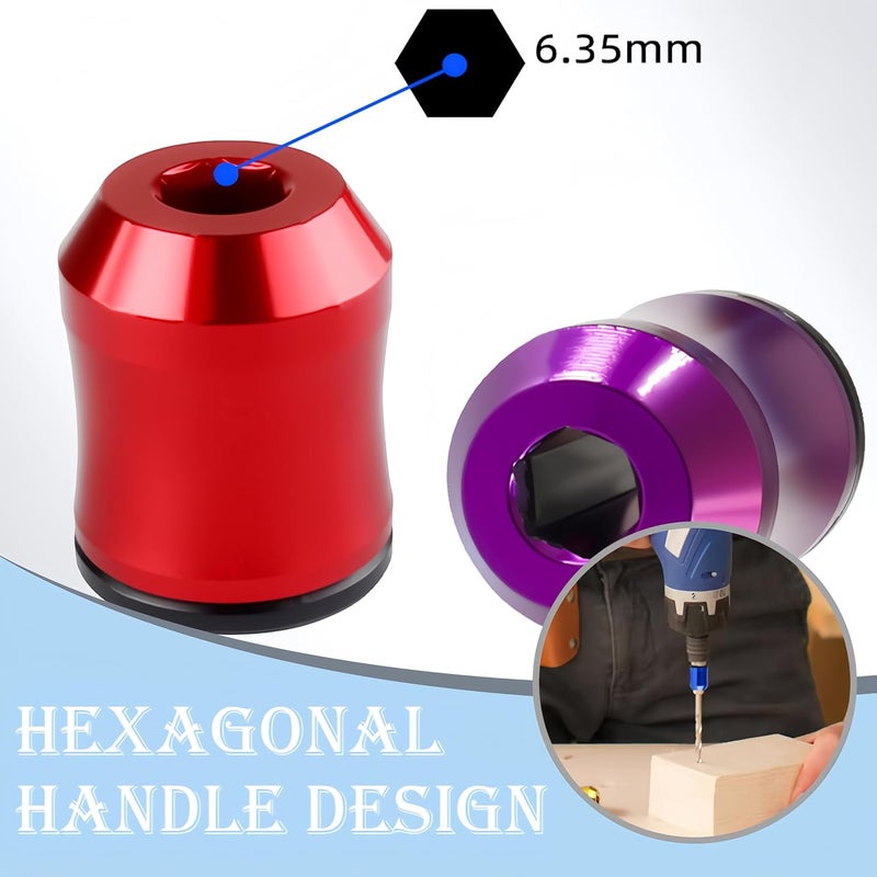 Magnetic Screwdriver Ring: 5pcs High Hardness Aluminum Alloy, Powerful Magnetism, for Household Drilling and Screwdriver Bit Retention - Image 5
