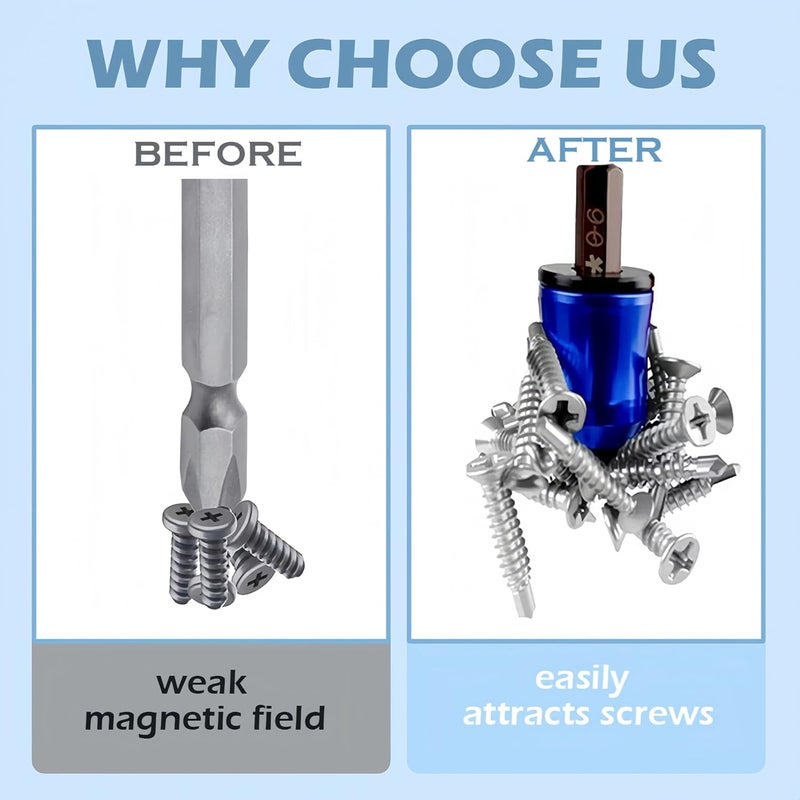 Magnetic Screwdriver Ring: 5pcs High Hardness Aluminum Alloy, Powerful Magnetism, for Household Drilling and Screwdriver Bit Retention - Image 4
