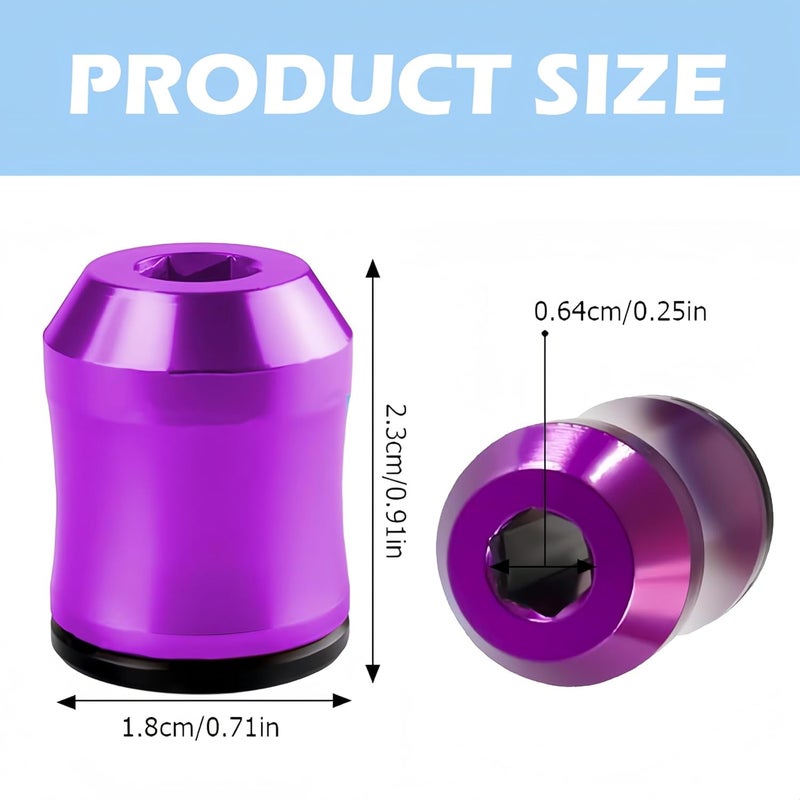 Magnetic Screwdriver Ring: 5pcs High Hardness Aluminum Alloy, Powerful Magnetism, for Household Drilling and Screwdriver Bit Retention - Image 3