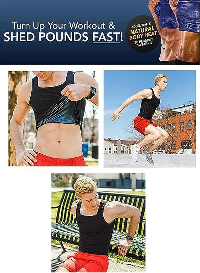OLSIC Men Sweat Sauna Vest Body Shaper Slimming Neoprene Trainer Fat Burning (XL) Black - Image 3
