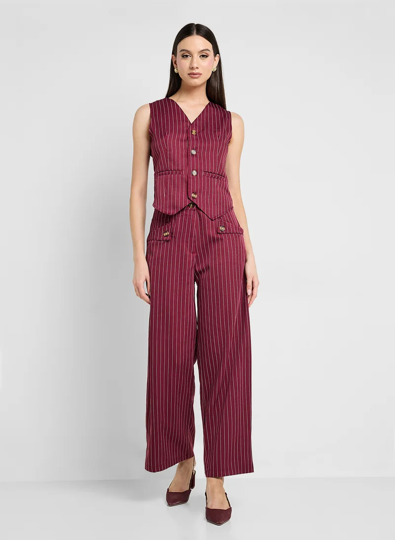 Khizana Tailored Set With Vest & Long Jacket