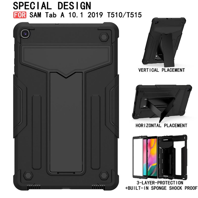 Tshaped Builtin Stand Tablet Case For Samsung Galaxy Tab A 10.1 Green Rose Red - Image 5