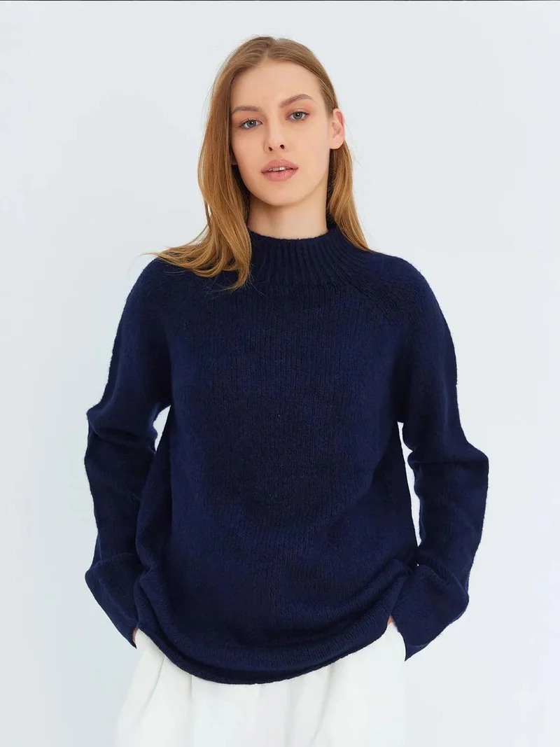 MixRay Mixray Knit Half Turtleneck Sweater