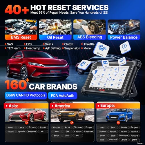 Autel MaxiSys MS906MAX 10.1" Scanner, 2025 MS906 MAX 2.0 Up of MS906 PRO MP900BT MS908S MK908, OE Bidirectional Diagnostic Scan Tool, 3000+ Active Test, 40+ Reset, All Sys, Auto Scan 2.0, CAN FD DoIP - Image 5