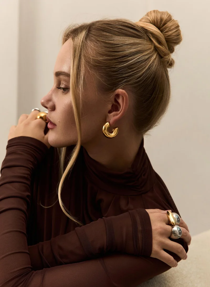 Lichi  Blown half-hoop earrings for Women | Best Price UAE