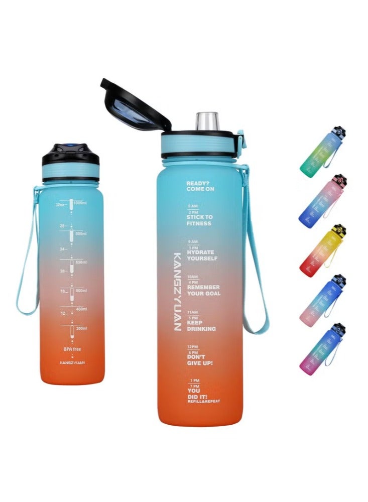 Dreamzon Sports Water Bottle 1000ML Protein Shaker Outdoor Travel Portable Leakproof Drinkware Plastic Drink Bottle BPA Free - Image 3