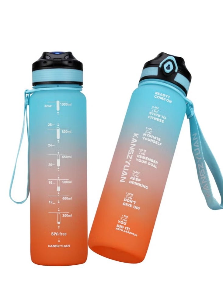 Dreamzon Sports Water Bottle 1000ML Protein Shaker Outdoor Travel Portable Leakproof Drinkware Plastic Drink Bottle BPA Free - Image 2