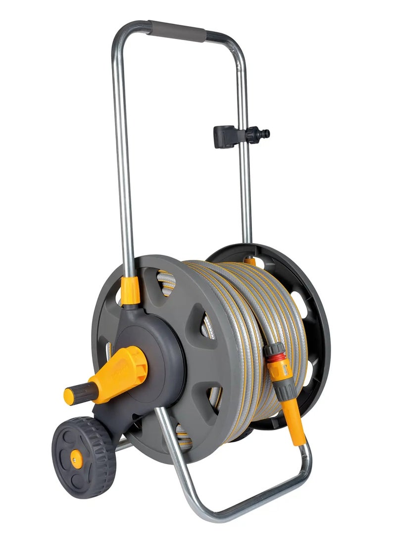 Hozelock Assembled 2-in-1 Hose Cart with 20M Hose – Easy Garden Watering & Durable Reel - Image 1
