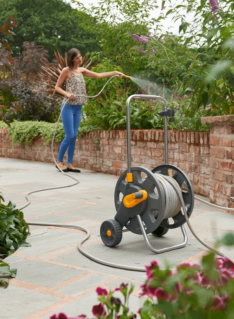 Hozelock Assembled 2-in-1 Hose Cart with 20M Hose – Easy Garden Watering & Durable Reel - Image 2