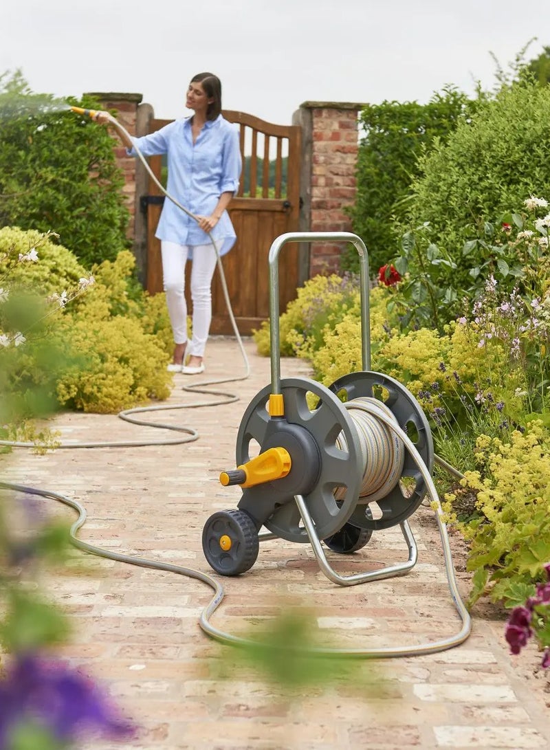 Hozelock Assembled 2-in-1 Hose Cart with 20M Hose – Easy Garden Watering & Durable Reel - Image 3