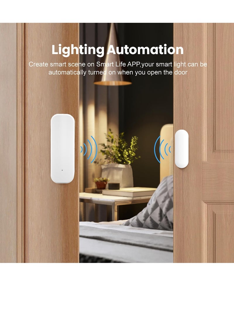 igeekwell Door Window Sensor: Smart Tuya APP Door Sensor Free App Real-time Alerts, Wireless WiFi Window Contact Sensor for Home Security & Smart Home Automation, Support for Alexa Google Assistant  - Image 4