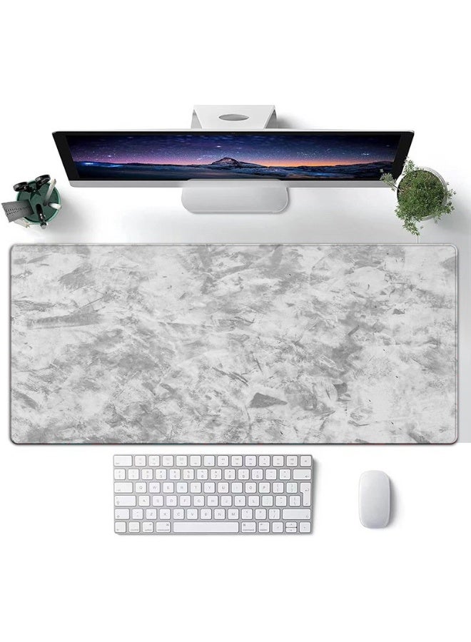 وسادة ماوس للألعاب – مقاومة للماء، وسادة كبيرة ممتدة غير قابلة للانزلاق مع سطح أملس ودقيق، تصميم متين للاعبين المحترفين والاستخدام المكتبي (اللون: رمادي فاتح، مقاس كبير جدًا XX-Large: 90 × 40 سم) - Image 2