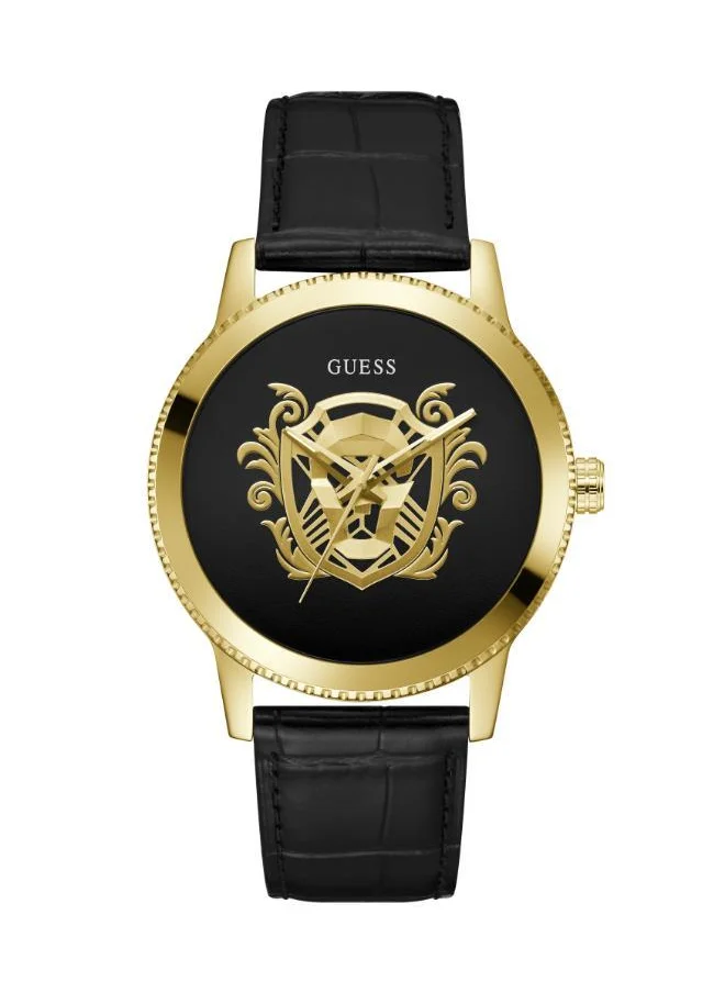 جس Monarch Leather Strap Analog Watch