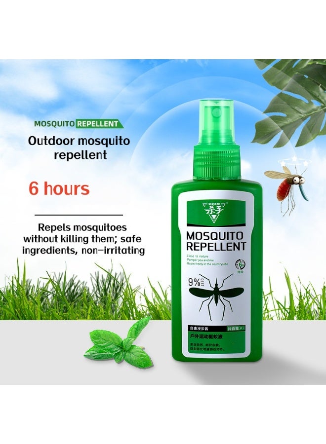 9% DEET Long-Lasting Mosquito Repellent Spray: Provides 6 hours of continuous protection with a refreshing lemon scent and gentle formula. Suitable for children and adults, an essential for outdoor camping and hiking. - Image 1
