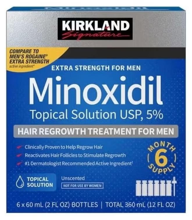 Kirkland Signature 6-Piece Minoxidil Hair Regrowth Treatment - Image 1
