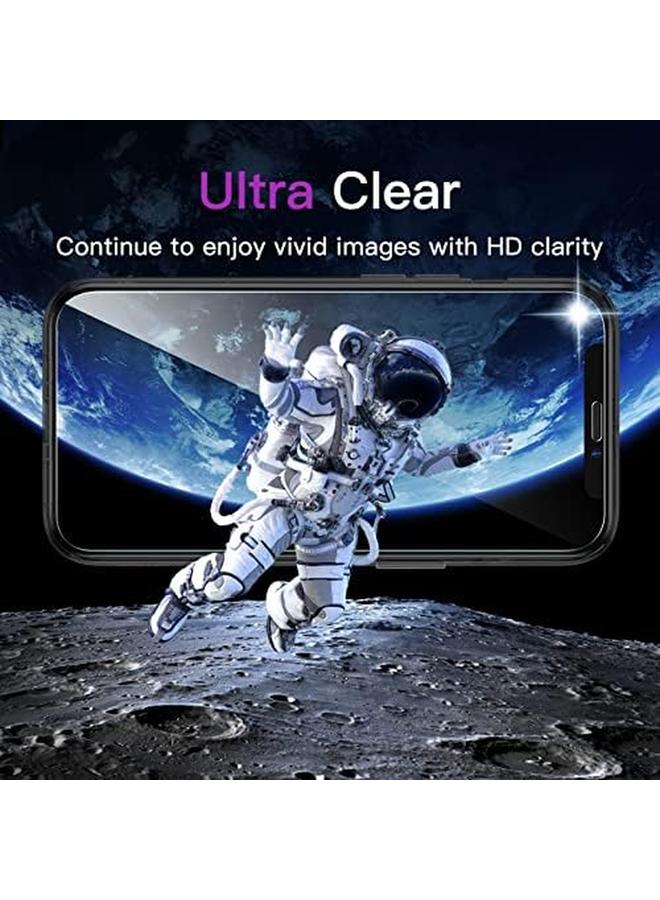 جي تيك جراب 5 في 1 لهاتف Iphone 12 Mini مقاس 5.4 بوصة مع قطعتين من واقي الشاشة وقطعتين من واقي عدسة الكاميرا بتغطية كاملة من الزجاج المقوى وغطاء هاتف مضاد للصدمات باللون الأسود - Image 4