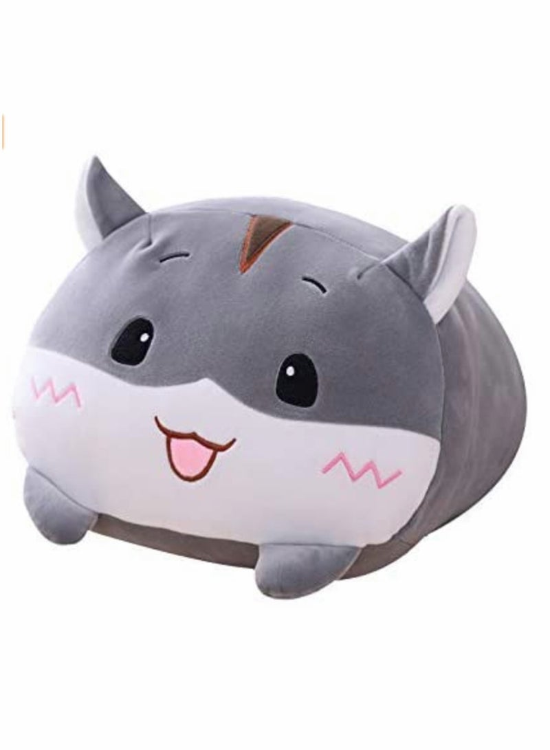 Hamster Animals Toy Pillow, Plush Pillow, Soft Hugging Pillow, Gray Hamster Stuffed Animal Doll Toy for Kids, Gifts for Bedding, Birthday, Valentine - Image 1