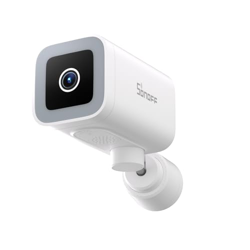 SONOFF CAMB1P Outdoor Security Camera 2K HD Color Night Vision 180 Panoramic View AI Human Detection Tracking IP65 Weatherproof TwoWay Audio Works with Smart Home Platforms - Image 1