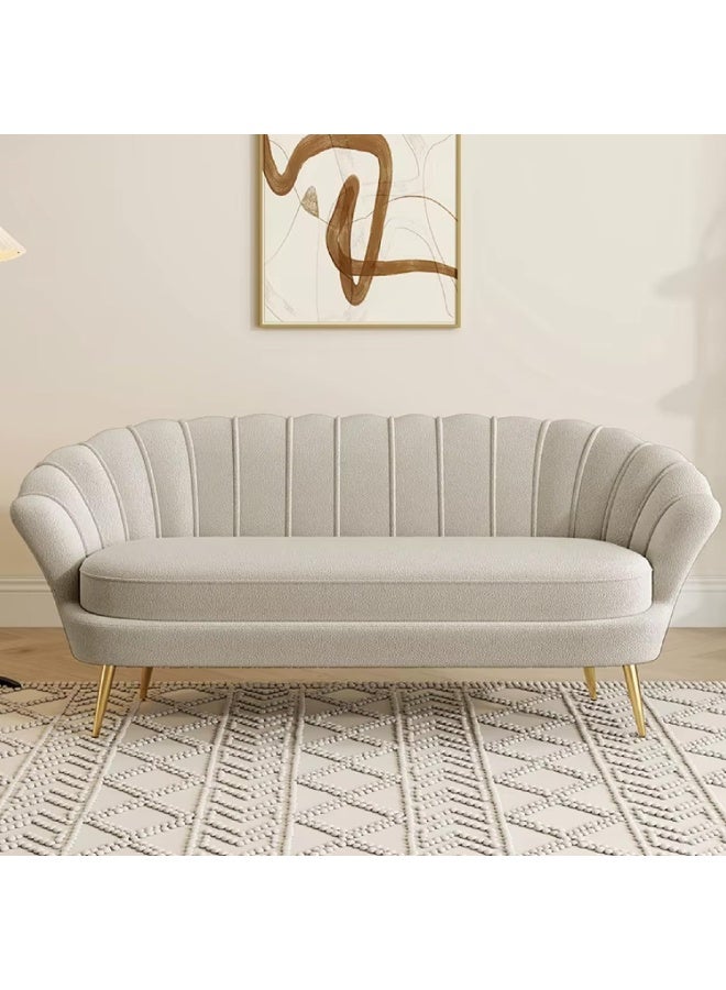 Zayn comforts Modern Royal Velvet Petal Sofa Set â€“ Luxury 2-Seater or 3-Seater Couch for Living Room, Home, or Office Comfort (Light Grey, 3-Seater) - Image 1