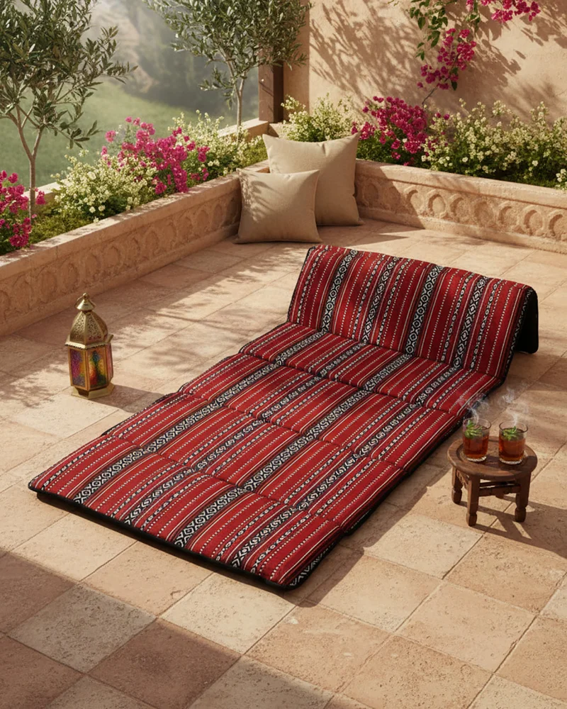 REDTAG Red and Black and Majlis Foldable Floor Mattress