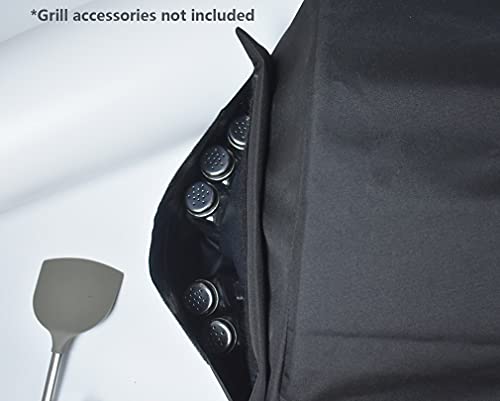 Mini Lustrous Built-in Grill Cover Compatible with Blaze 32 Inch 4-Burner Gas Grill, Water-Resistant Island BBQ Grill Top Cover, 34'' (L) x 26'' (W) x 13'' (H) Black - Image 3