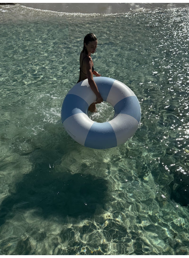 SUNNY LIFE Tube Pool Ring – Inflatable Summer Pool Float for Swimming, Water Play & Outdoor Fun – Lazy Days Duck Egg Blue, Children’s Pool Toy & Swimming Accessories - Image 3