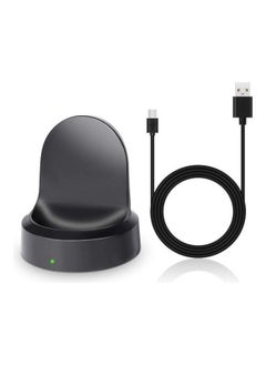 DUSALA Wireless Smartwatch Charger Dock Pad For Samsung Gear S3 Smart Watch Black  - Image 1