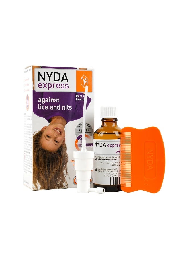 بوهل_بوسكامب نايدا إكسبريس لعلاج قمل الرأس 50 مل – فعالية خلال 10 دقائق – يقضي على القمل والبيض – آمن للأطفال – بدون سموم – يحتوي على مشط – صناعة ألمانية - Image 1