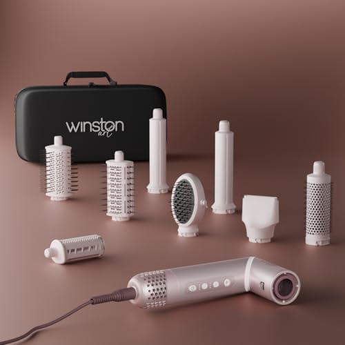Winston Flexy 8 in 1 Hair Multi Styler with Auto-Wrap Curler | 1400W High-Speed Ionic Hot Air Brush & Dryer | Straightens, Curls, Volumizes & Smooths | Anti-Frizz Styling Tool for Women | Travel Case Included - Image 2