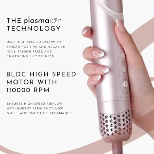 Winston Flexy 8 in 1 Hair Multi Styler with Auto-Wrap Curler | 1400W High-Speed Ionic Hot Air Brush & Dryer | Straightens, Curls, Volumizes & Smooths | Anti-Frizz Styling Tool for Women | Travel Case Included - Image 4