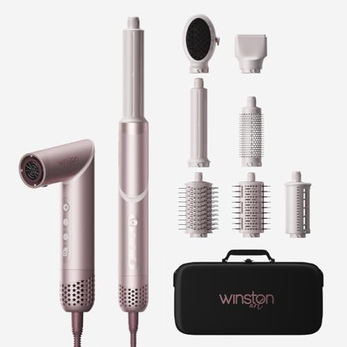 Winston Flexy 8 in 1 Hair Multi Styler with Auto-Wrap Curler | 1400W High-Speed Ionic Hot Air Brush & Dryer | Straightens, Curls, Volumizes & Smooths | Anti-Frizz Styling Tool for Women | Travel Case Included - Image 1