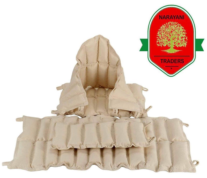 NARAYANI TRADERS Professional Moist Heat Pack Set – Hydrocollator Steam Pack for Deep Tissue Pain Relief – Reusable Hot Pack for Back, Neck, and Joint Therapy – Standard Physiotherapy Size (White/Beige) - Image 4