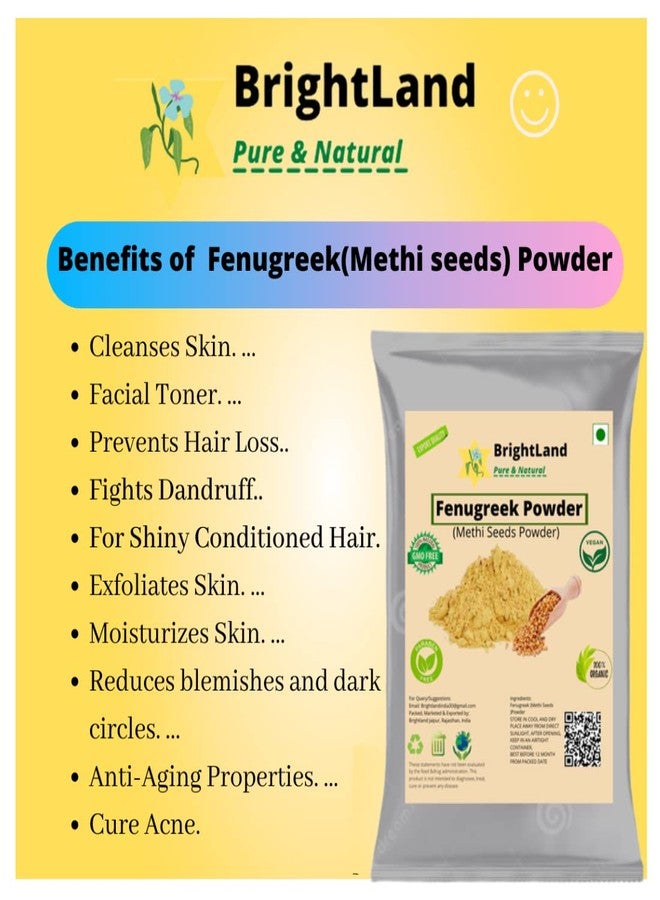 Brightland Bio Organic Fenugreek (Methi) Powder For Hair Care (100gm) - Image 2