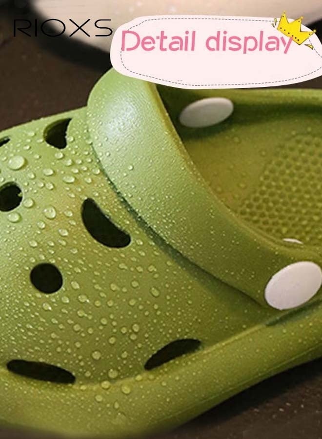 RIOXS Kids Toddler Clogs, Baby Girl Boy Sandals, Classic Crocs with Supportive Strap, Breathable Non-slip Clogs, Outdoor Beach Slippers, Cushioned Thick Sole Slippers, Slides Slipper Water Shoes for Toddler/ Little Kid/ Big Kid, Baby Unisex Sandals for All Seasons and Occasions - Image 5