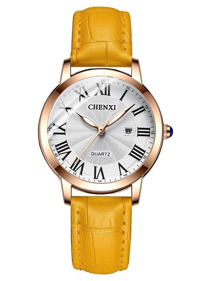 Chenxi - Women's Classic Wrist Watch  Gold/Beige - Image 1