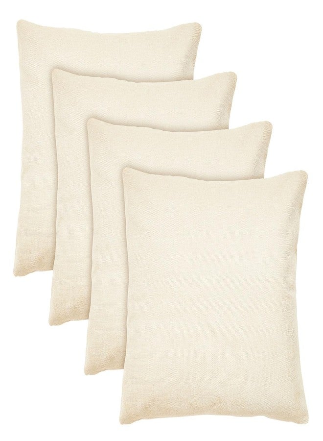 Juvale Canvas Covers for Throw Pillows - 17 x 17 in, Cream, Pack of 4, Cotton - Hidden Zipper & Customizable Cases for Couch Pillows & Embroidery Blanks - Image 1